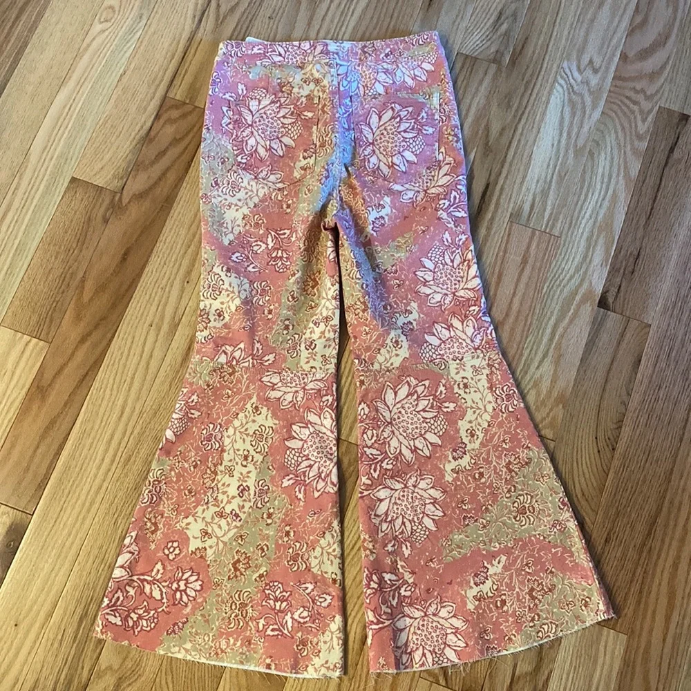 Free People Youthquake Floral Flare Jeans - Picture 6 of 6